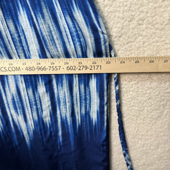 Tommy Bahama Petra Blue Tie Dye Stripe Maxi Belted Dress Size Medium - Picture 7 of 7